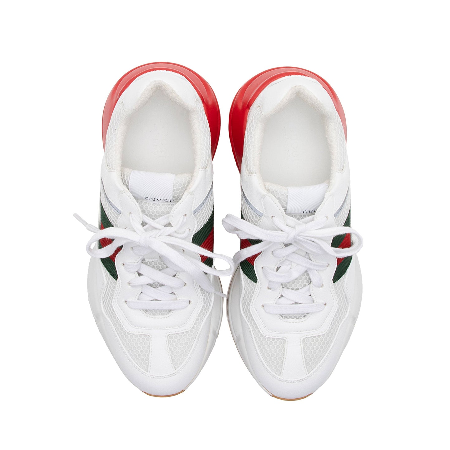 Gucci Lavaredo Eco-Fabric Web Rhyton Sneakers - Size 9 / 39 (SHF-W0okvt)