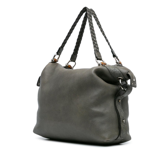 Gucci Leather Bamboo Bar Tote (SHG-JuxF7a)