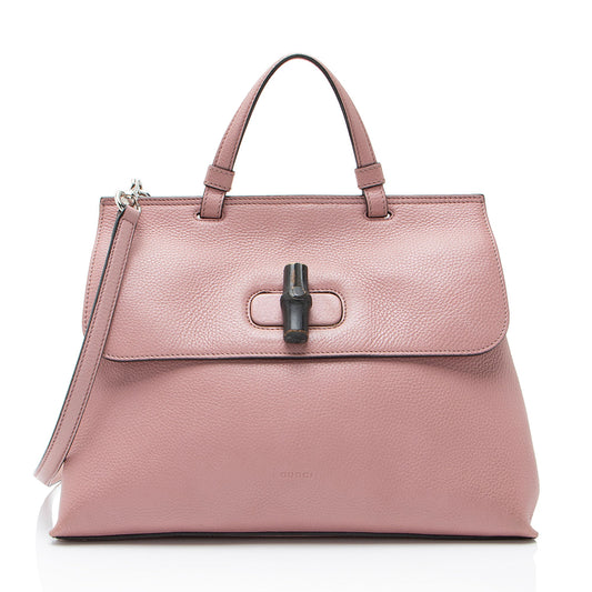 Gucci Leather Bamboo Daily Medium Top Handle