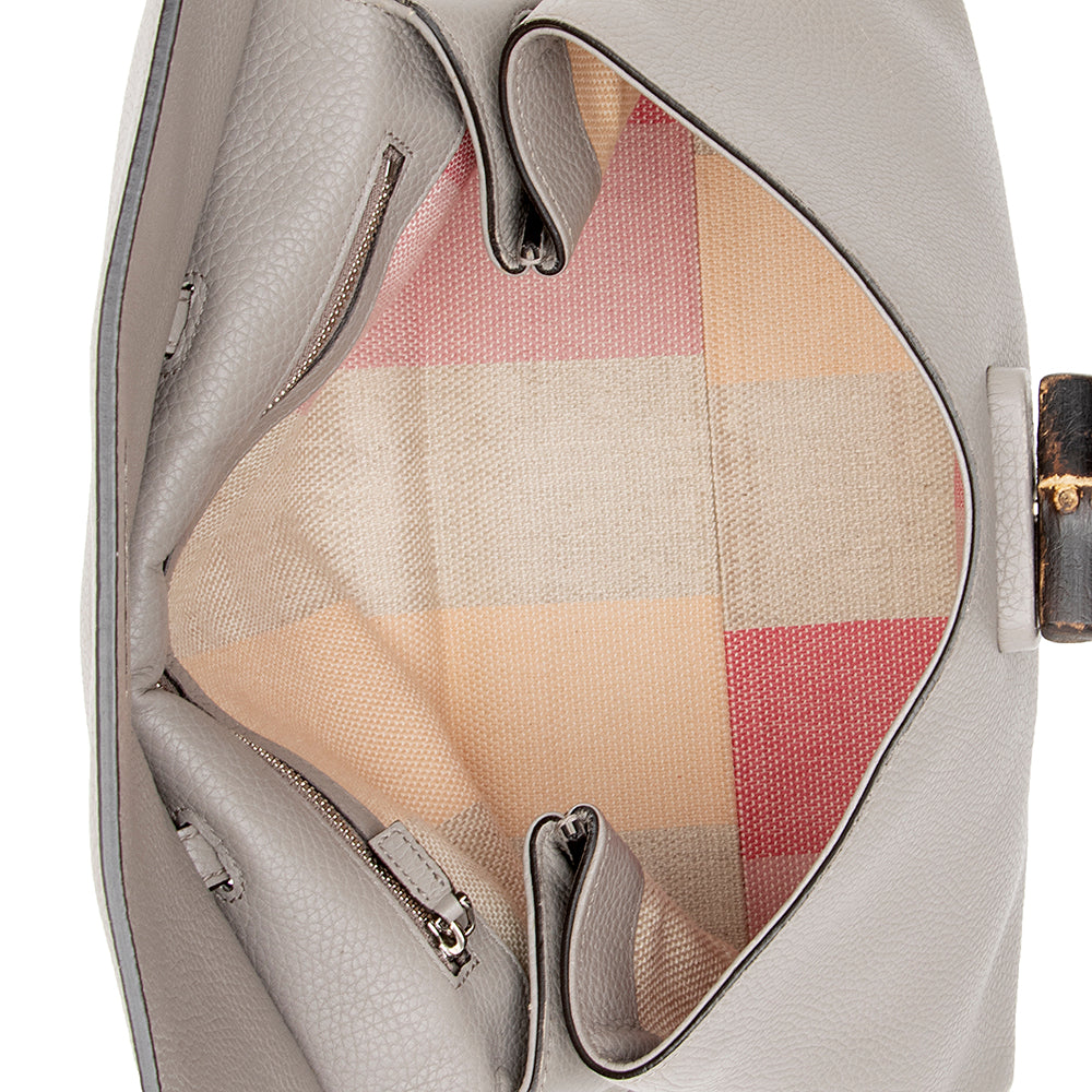 Gucci Leather Bamboo Daily Medium Satchel (SHF-21285)