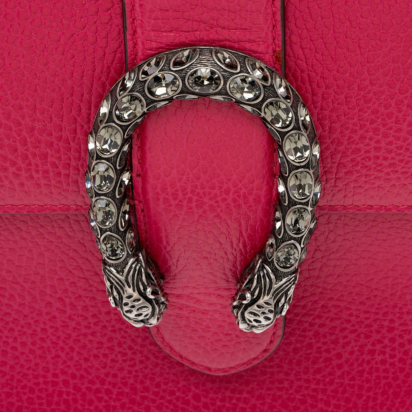 Gucci Leather Crystal Bamboo Dionysus Medium Top Handle