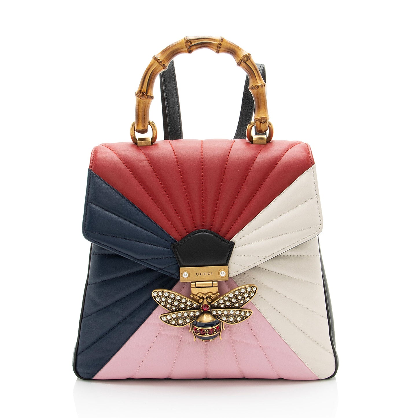 Gucci Leather Bamboo Queen Margaret Mini Top Handle Backpack