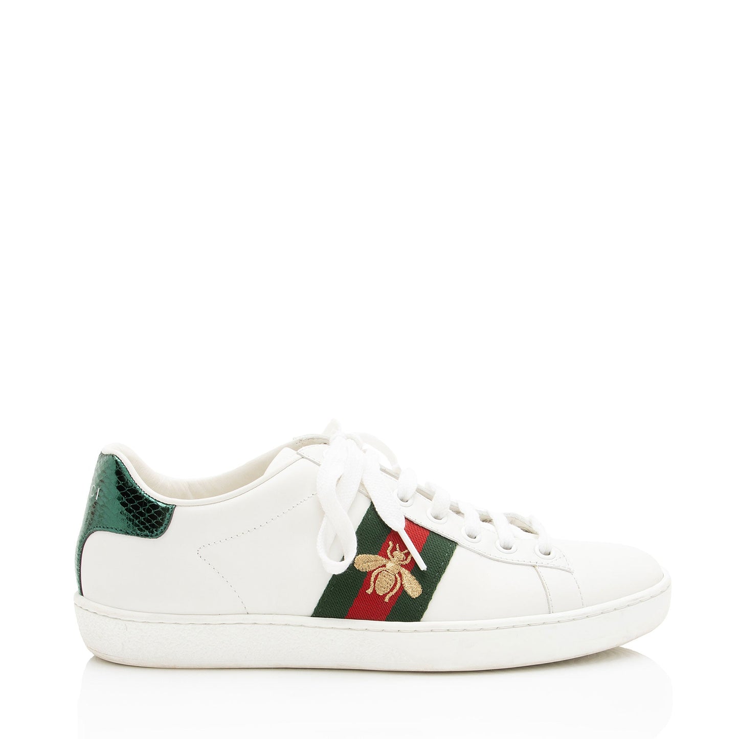 Gucci Leather Bee Ace Sneakers - Size 6.5 / 36.5