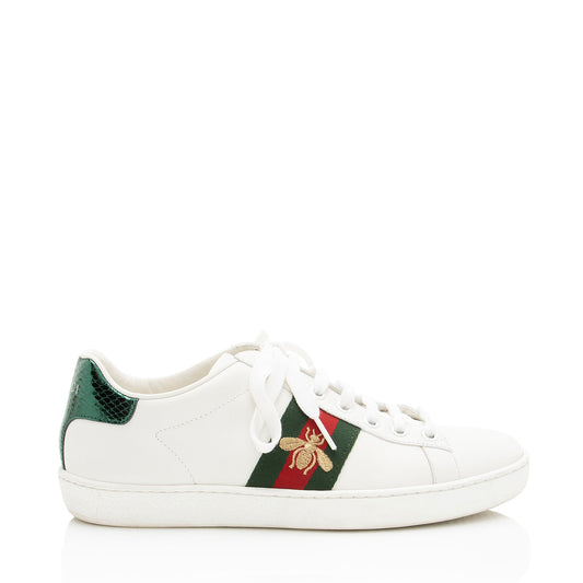 Gucci Leather Bee Ace Sneakers - Size 6.5 / 36.5
