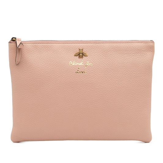 Gucci Leather Blind For Love Clutch