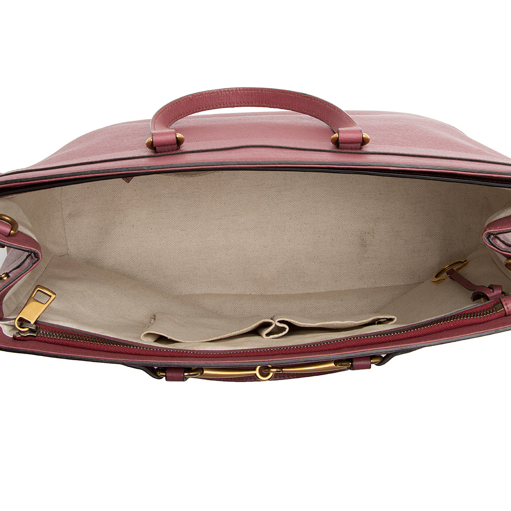 Gucci Leather Bright Bit Large Tote (SHF-21918)