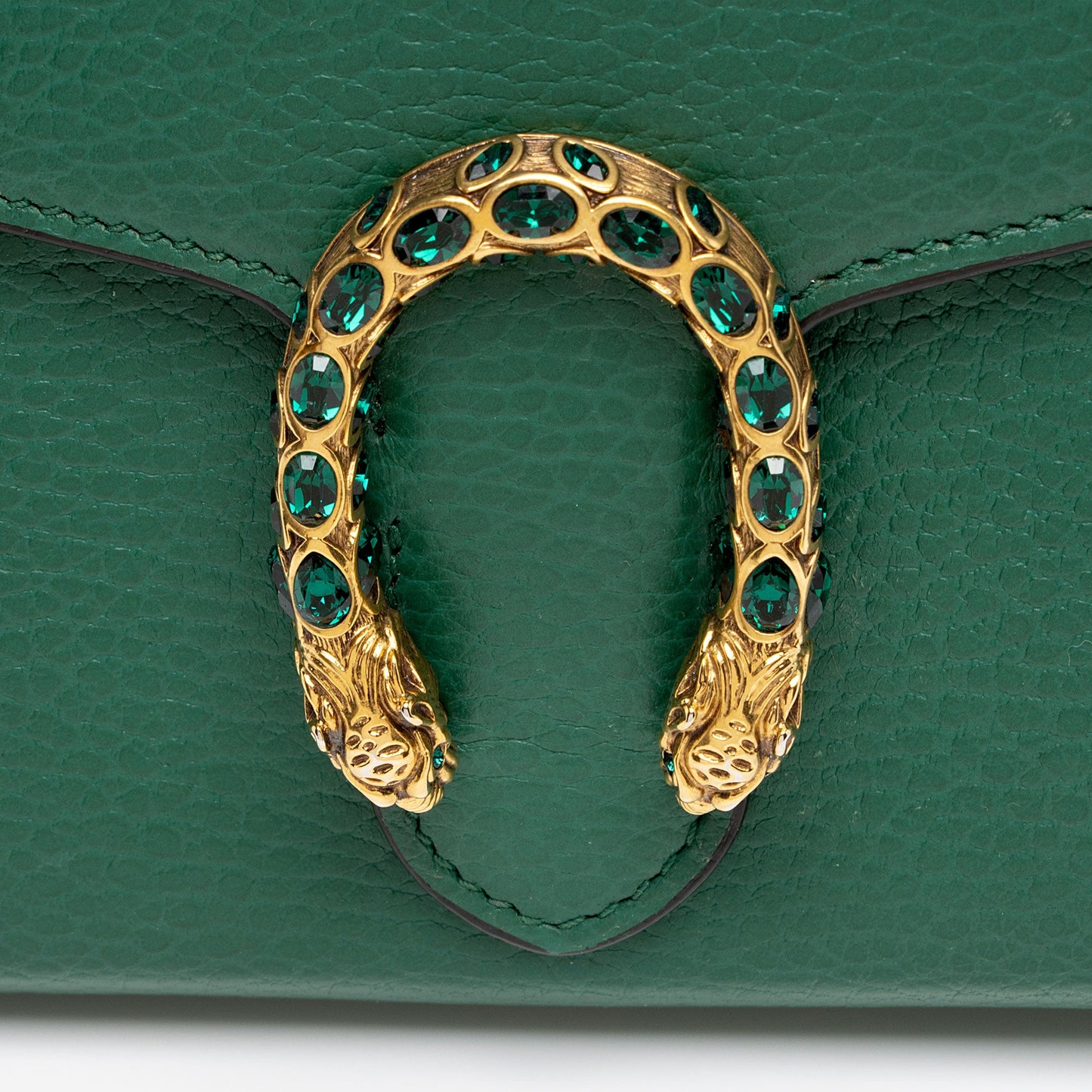 Gucci Leather Crystal Dionysus Chain Wallet (SHF-lfofdz)