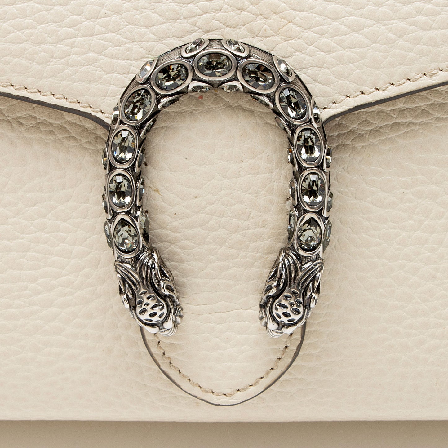 Gucci Leather Crystal Dionysus Chain Wallet