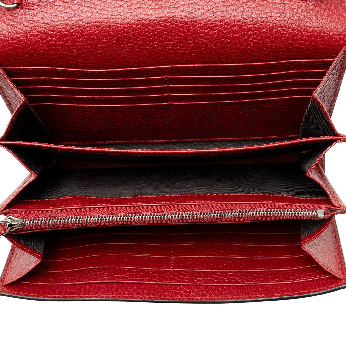 Gucci Leather Crystal Dionysus Chain Wallet