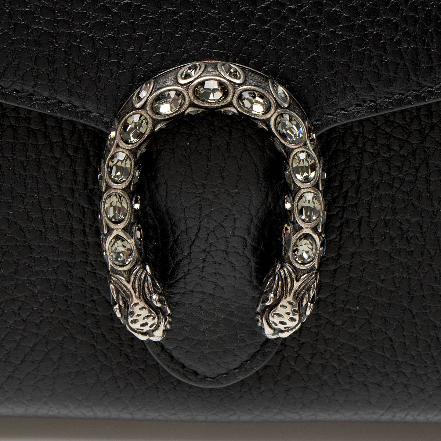Gucci Leather Crystal Dionysus Chain Wallet