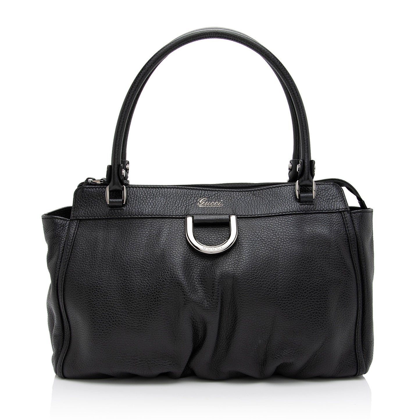 Luxury Gucci Leather D-Gold Tote (SHF-SmTGg0)