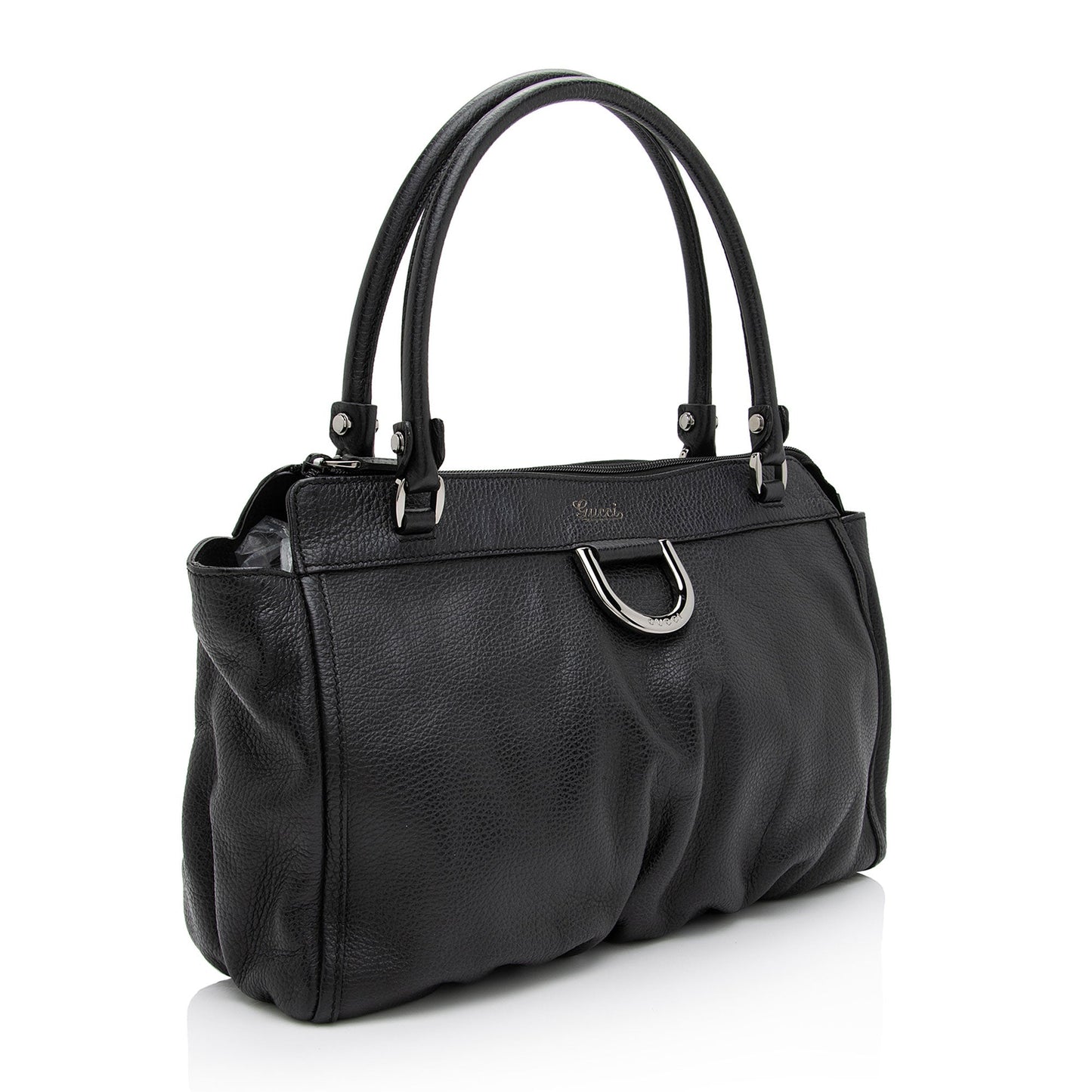 Luxury Gucci Leather D-Gold Tote (SHF-SmTGg0)