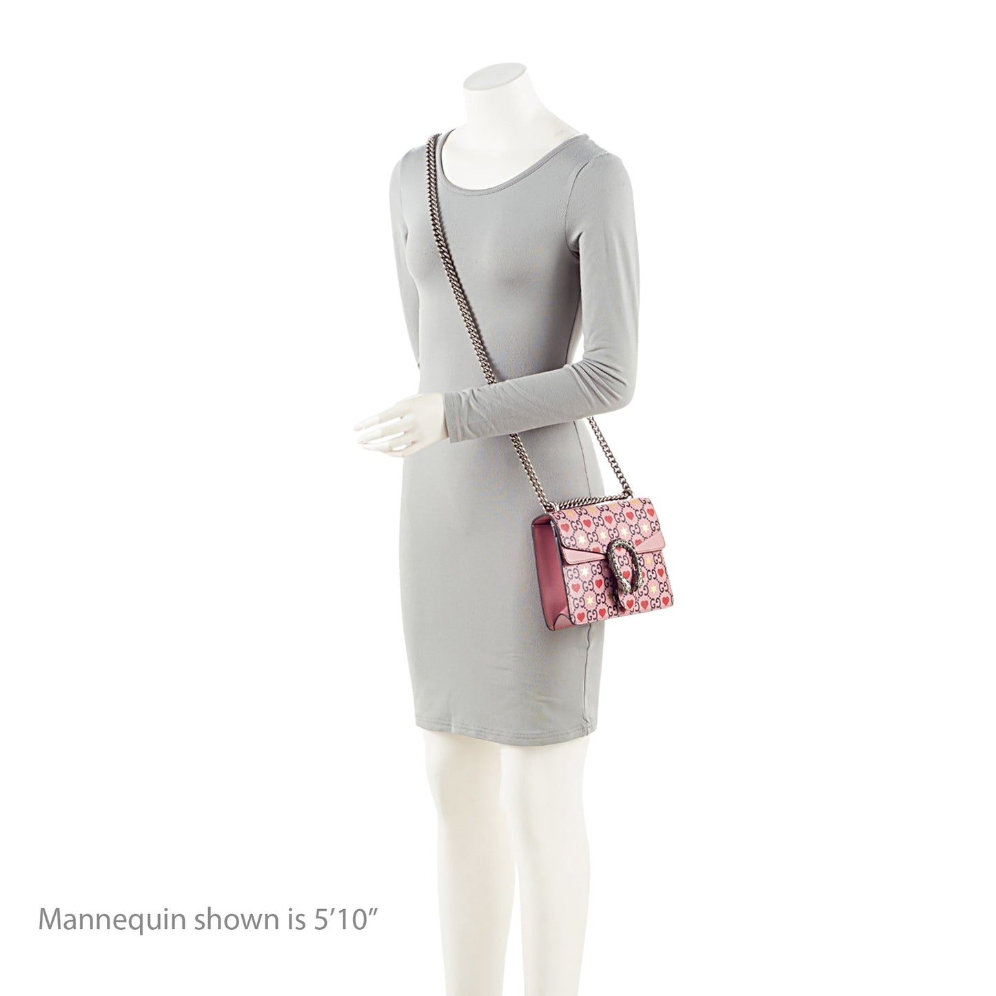 Gucci Leather Crystal Valentines Dionysus Small Shoulder Bag