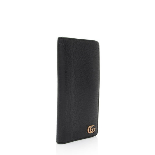 Gucci Leather GG Marmont Bifold Long Wallet (SHF-0QNfI9)