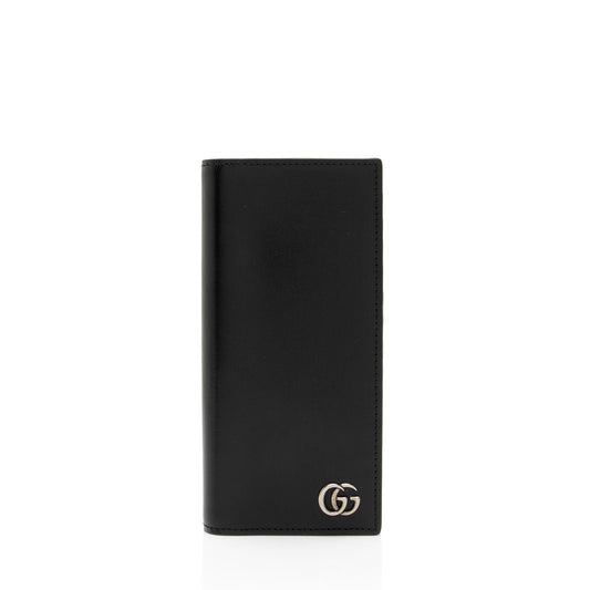 Gucci Leather GG Marmont Bi-Fold Long Wallet (SHF-JufLVc)