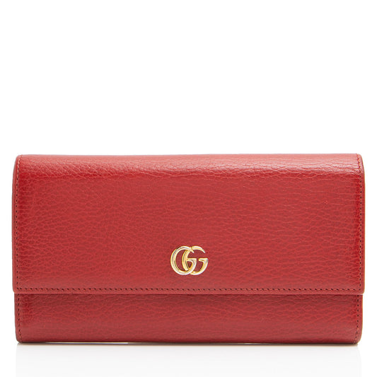 Gucci Leather Double G Continental Wallet