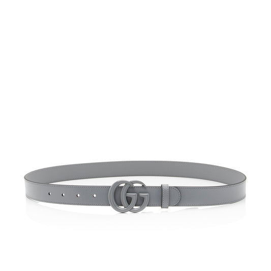 Gucci Leather GG Marmont Monochrome Belt - Size 36 / 90 (SHF-Q0vlr0)