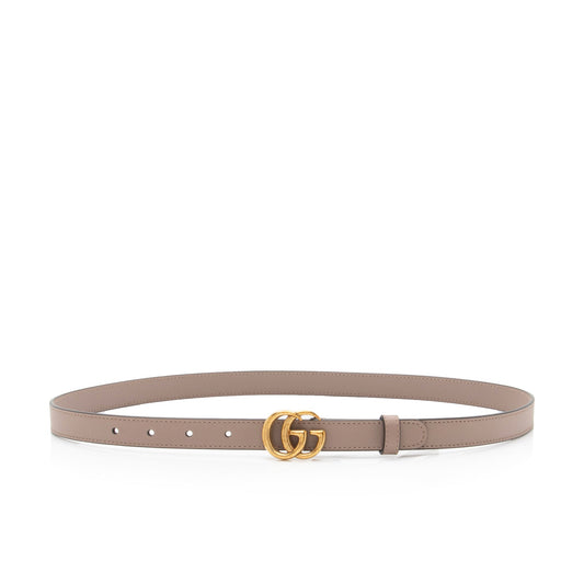 Gucci Leather GG Marmont Slim Belt - Size 34 / 85 (SHF-X1xq8P)