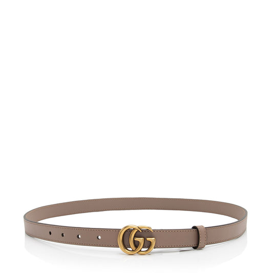 Gucci Leather GG Marmont Slim Belt - Size 36 / 92 (SHF-Y5JG9e)