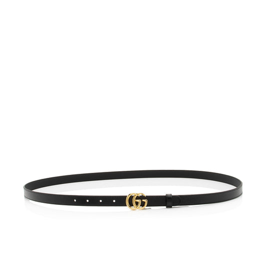 Gucci Leather GG Marmont Slim Belt - Size 48 / 120 (SHF-qlFyYb)