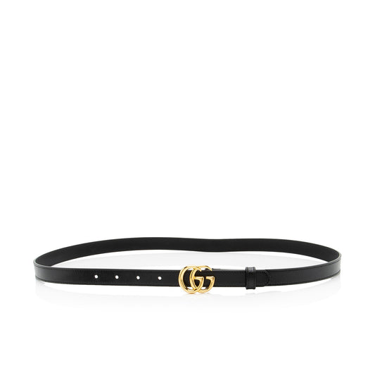 Gucci Leather GG Marmont Slim Belt - Size 38 / 95