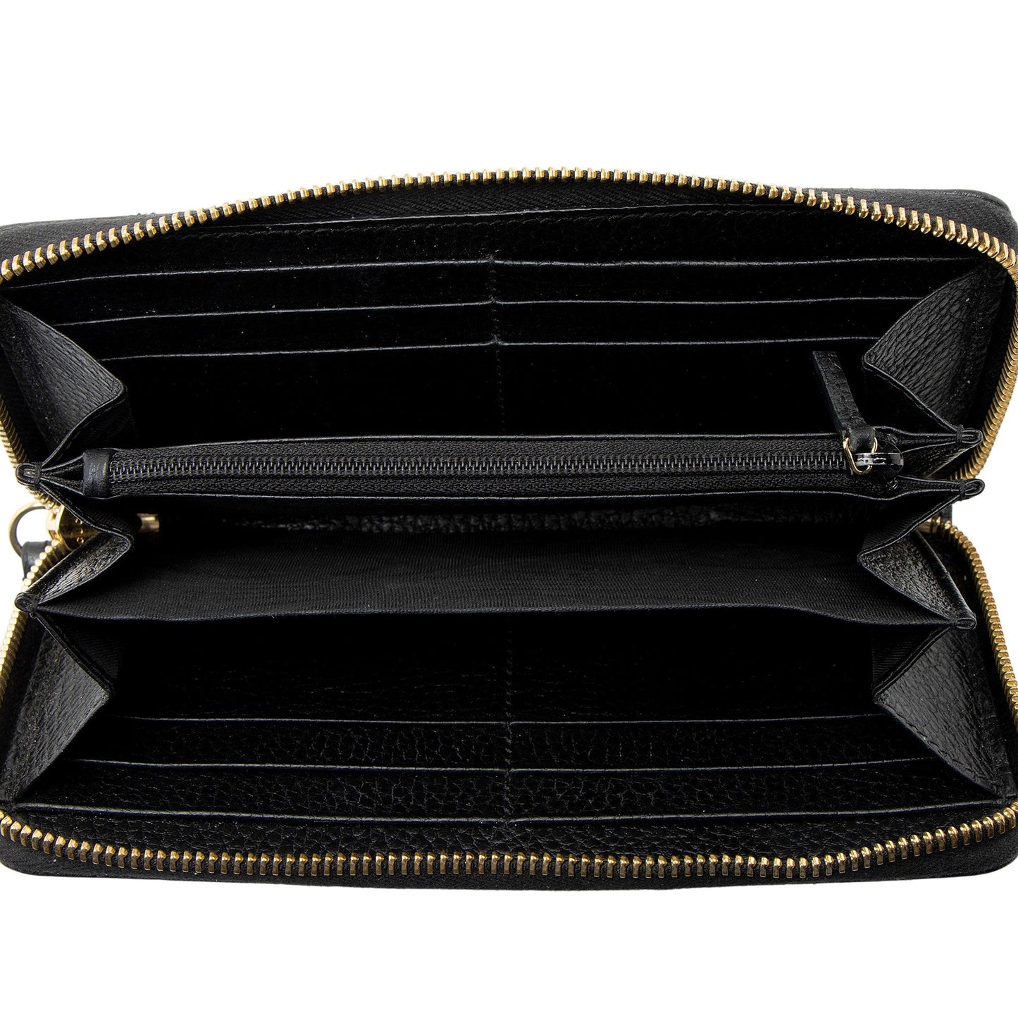 Gucci Leather GG Marmont Zip Around Wallet