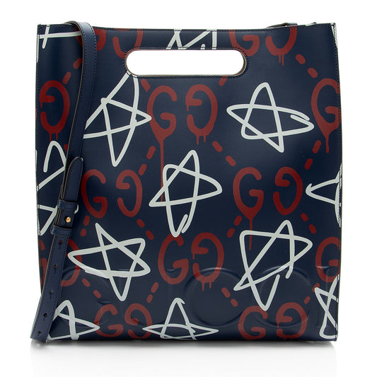 Gucci Leather Ghost Medium Tote