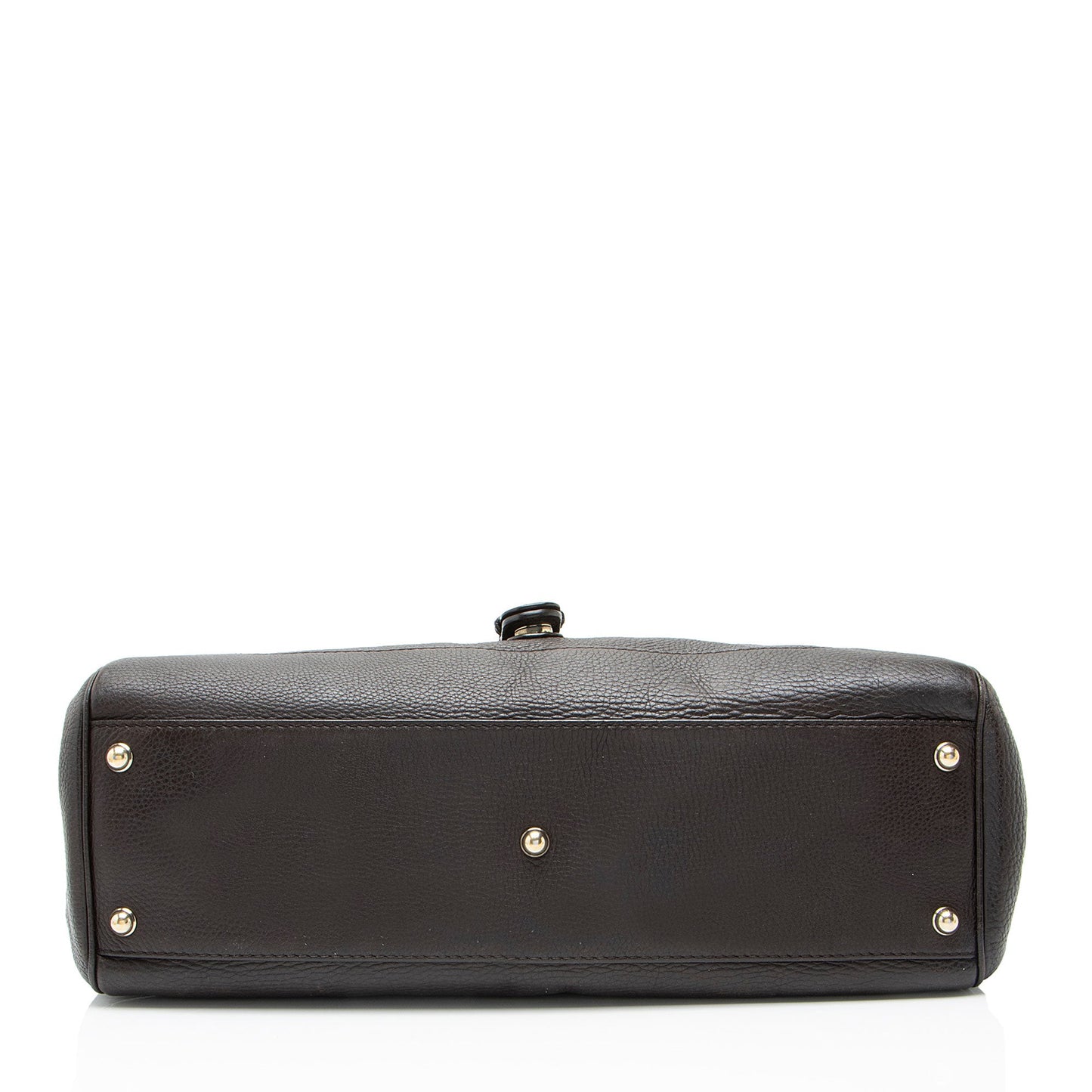 Gucci Leather Heritage Web Buckle Medium Satchel