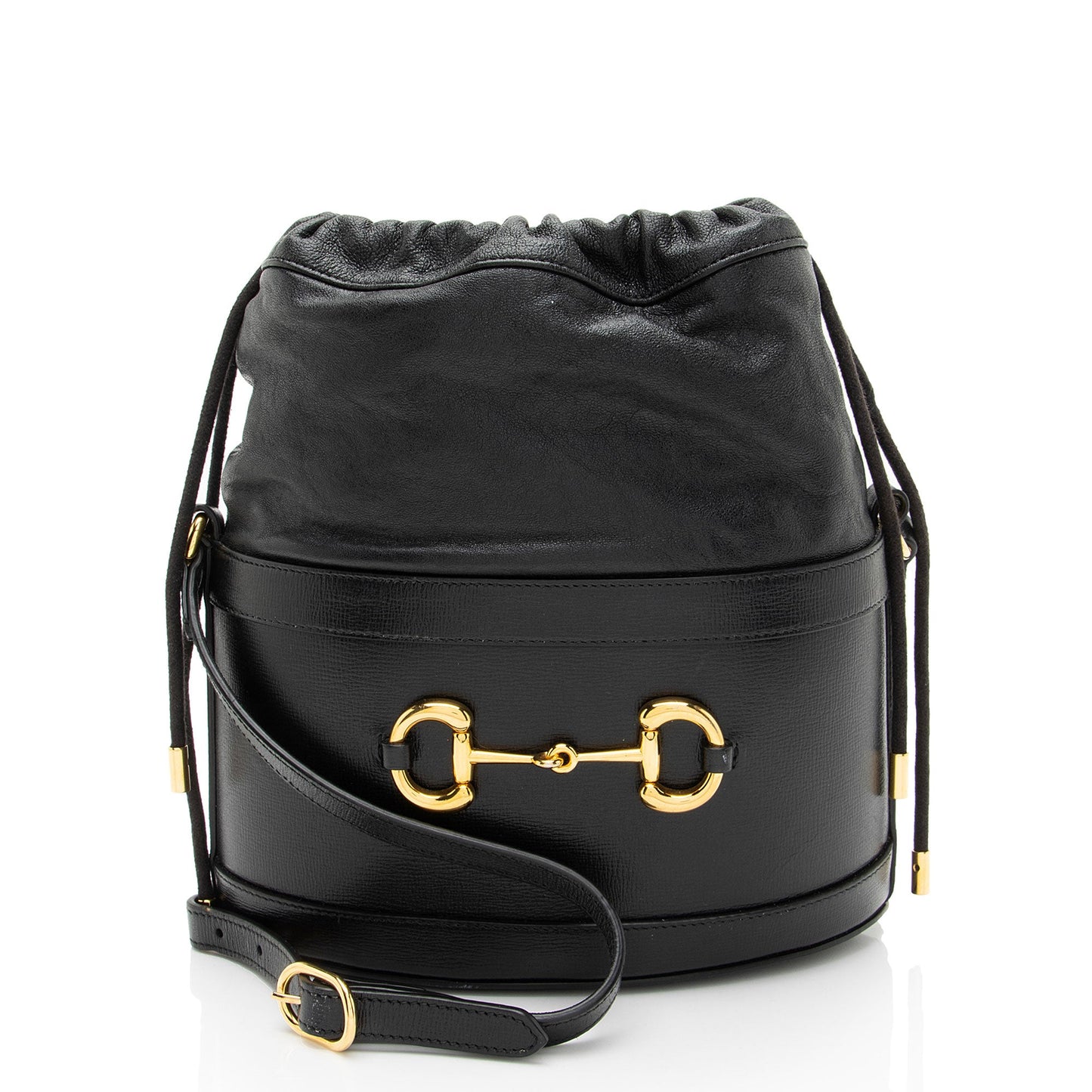 Gucci Leather Horsebit 1955 Drawstring Bucket Bag