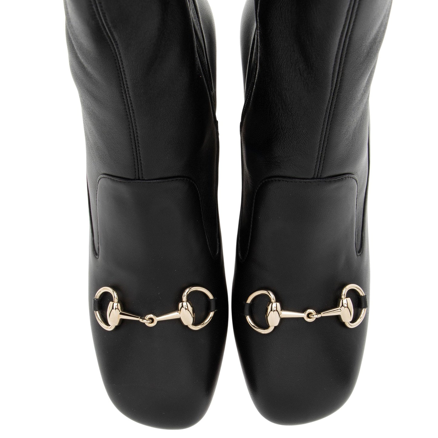 Gucci Leather Horsebit Ankle Boots - Size 7 / 37