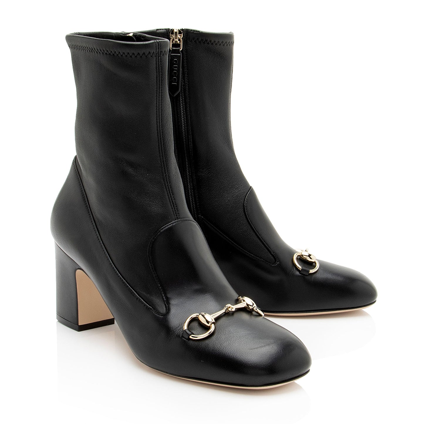 Gucci Leather Horsebit Ankle Boots - Size 8 / 38