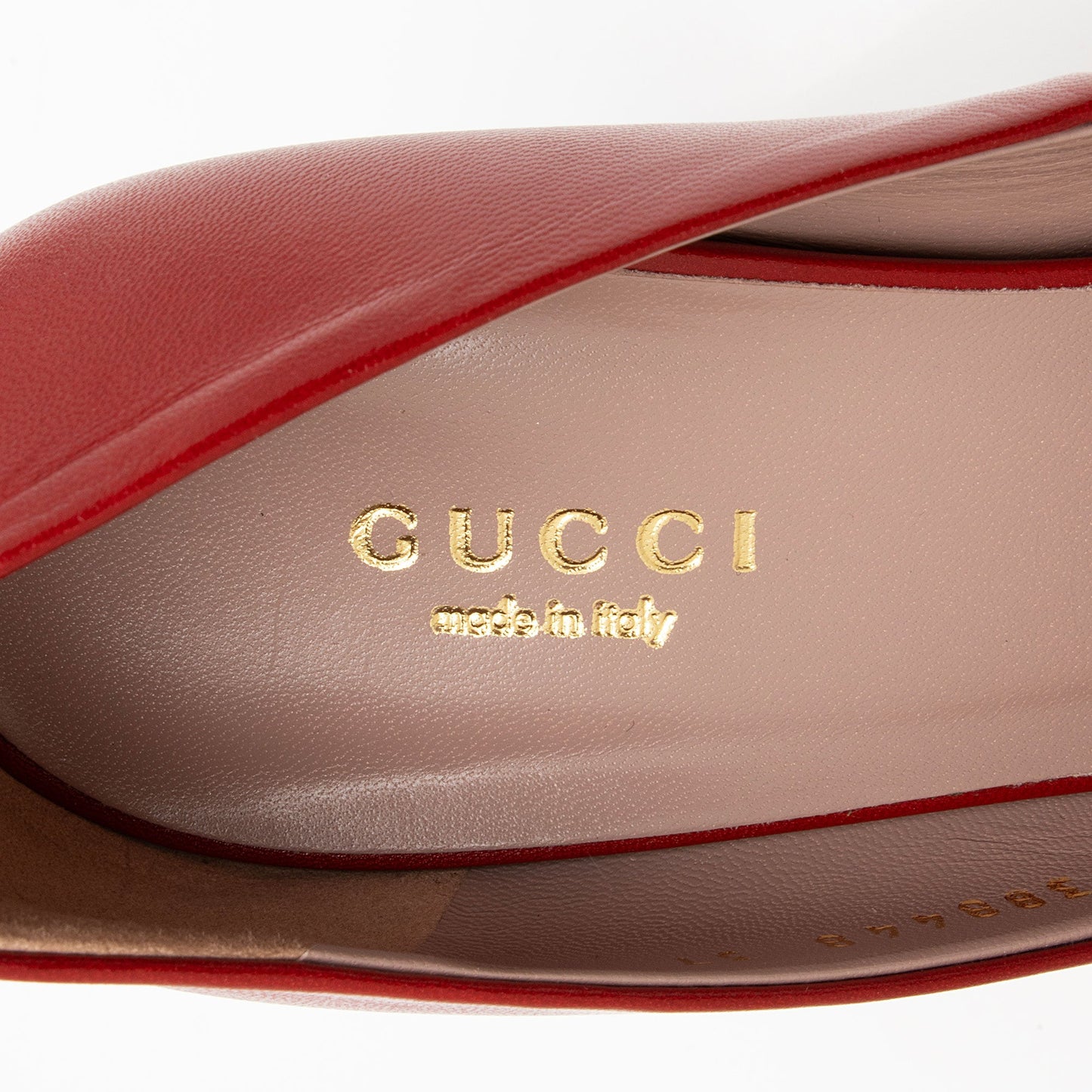 Gucci Leather Horsebit Peep Toe Pumps - Size 7 / 37 (SHF-AxyIGd)