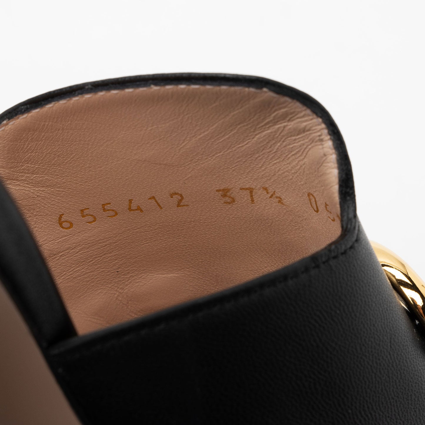 Gucci Leather Horsebit Slide Sandals - Size 7.5 / 37.5 (SHF-437r5u)