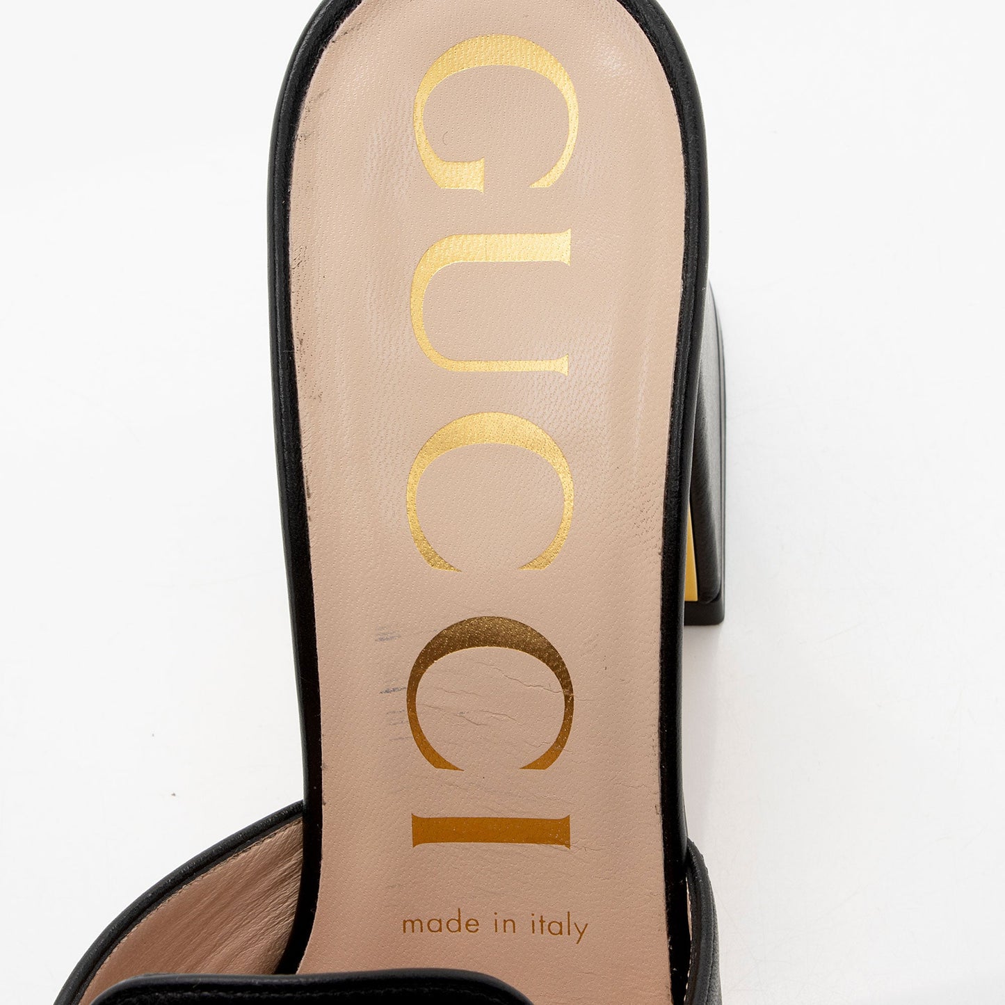 Gucci Leather Horsebit Slide Sandals - Size 7.5 / 37.5
