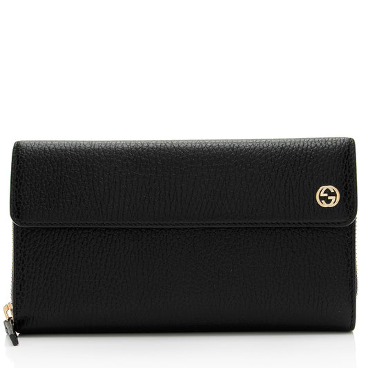 Gucci Leather Interlocking G Continental Wallet (SHF-6vJqS2)