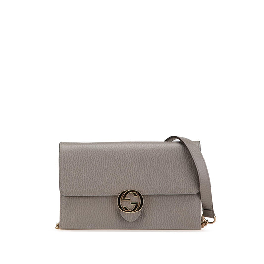 Gucci Leather Interlocking G Dollar Wallet on Chain