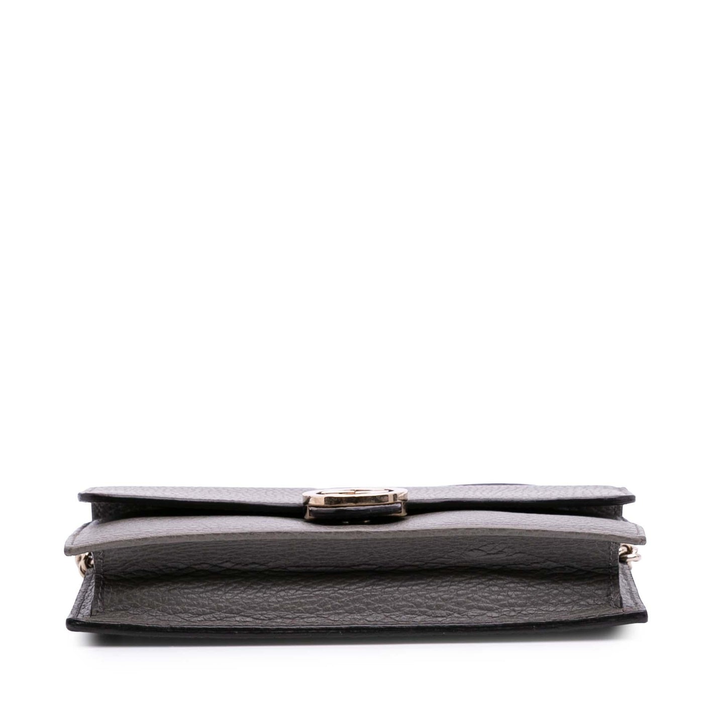 Gucci Leather Interlocking G Dollar Wallet on Chain