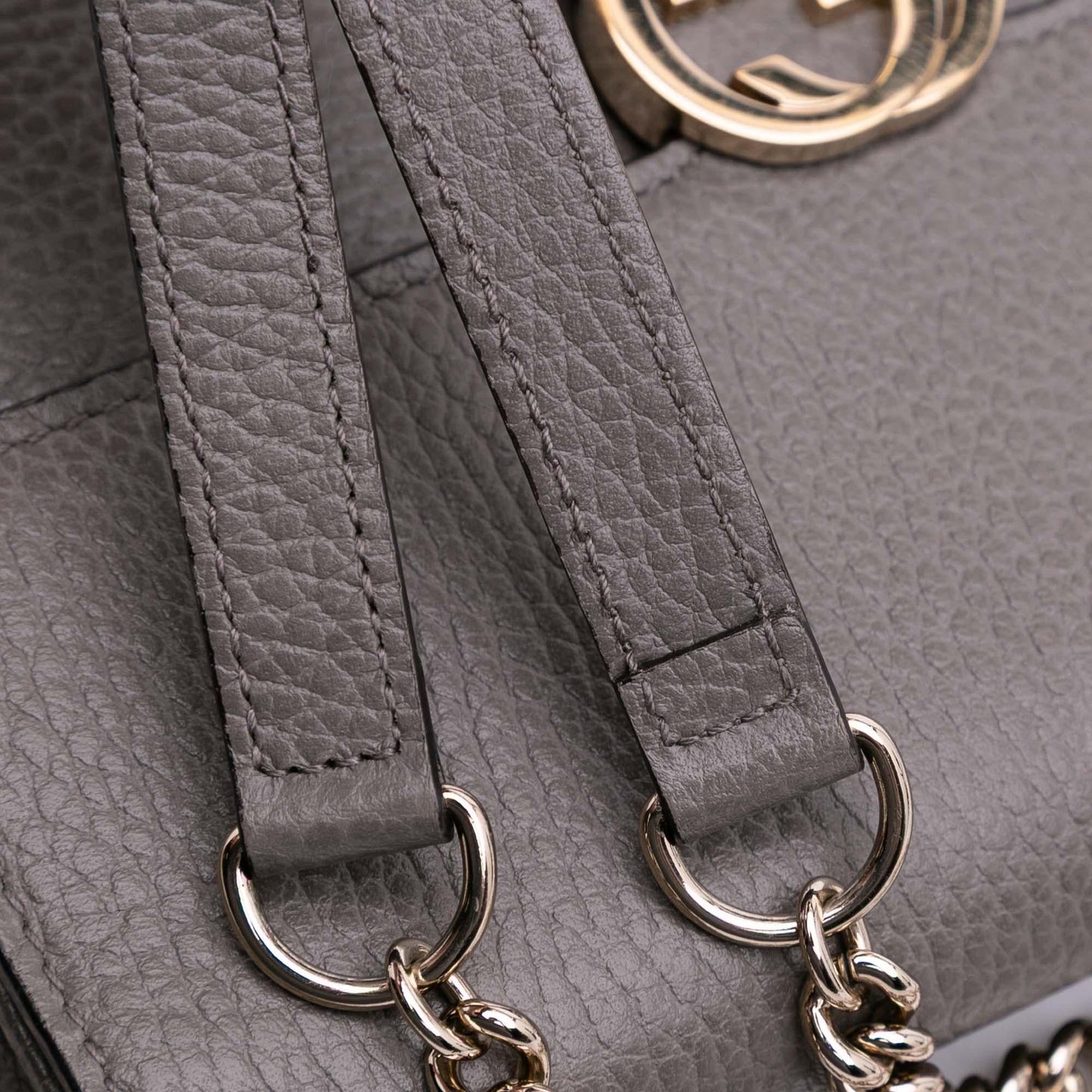 Gucci Leather Interlocking G Dollar Wallet on Chain