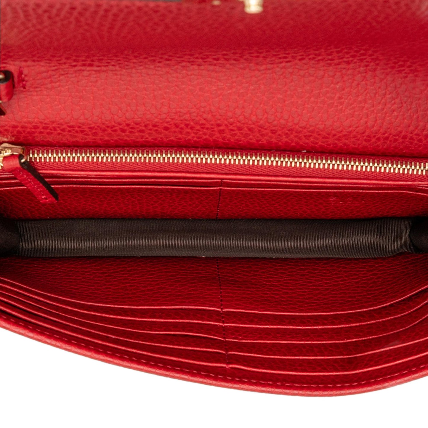 Gucci Leather Interlocking G Dollar Wallet on Chain