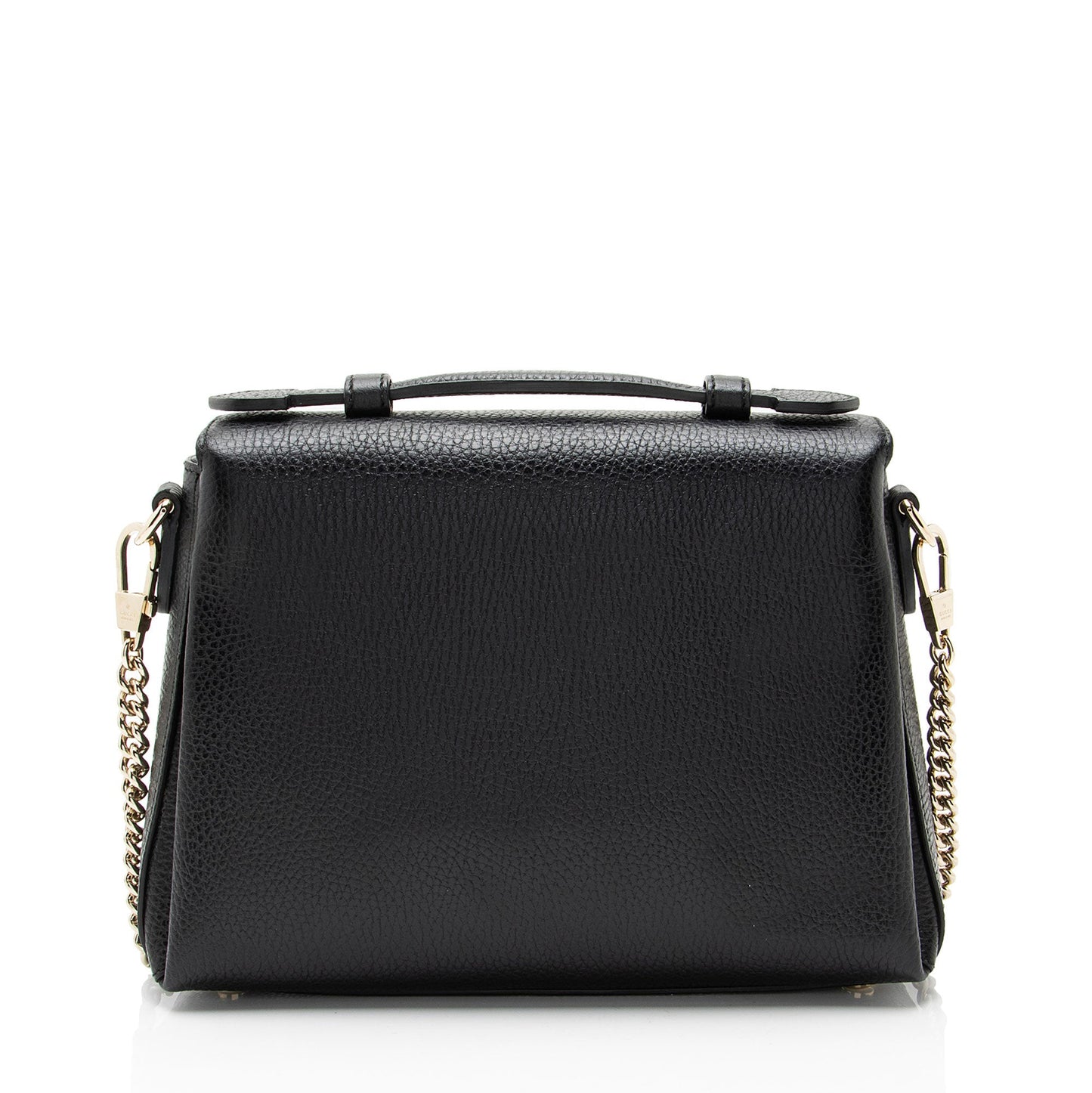 Gucci Leather Interlocking G Small Top Handle
