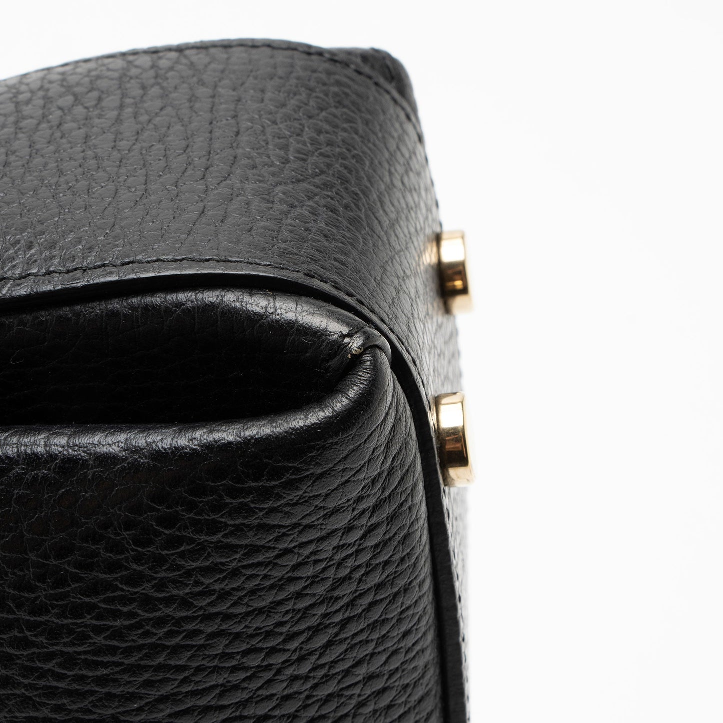 Gucci Leather Interlocking G Small Top Handle
