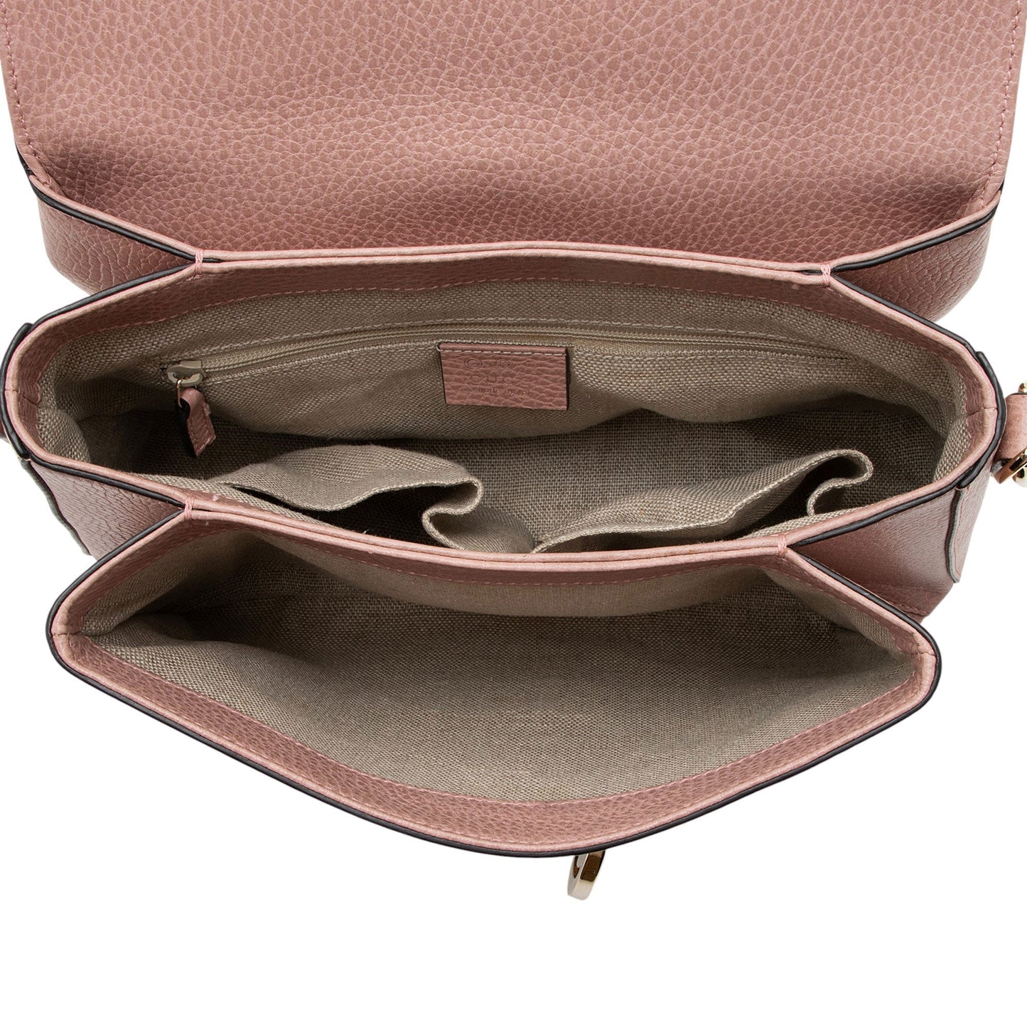 Gucci Leather Interlocking G Small Top Handle