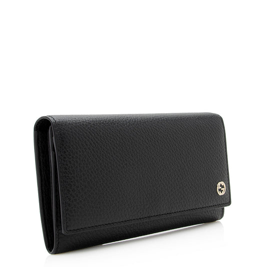 Gucci Leather Interlocking GG Long Wallet (SHF-20715)