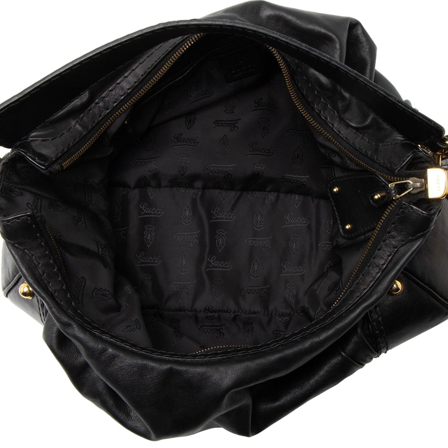Gucci Leather Jockey Medium Hobo