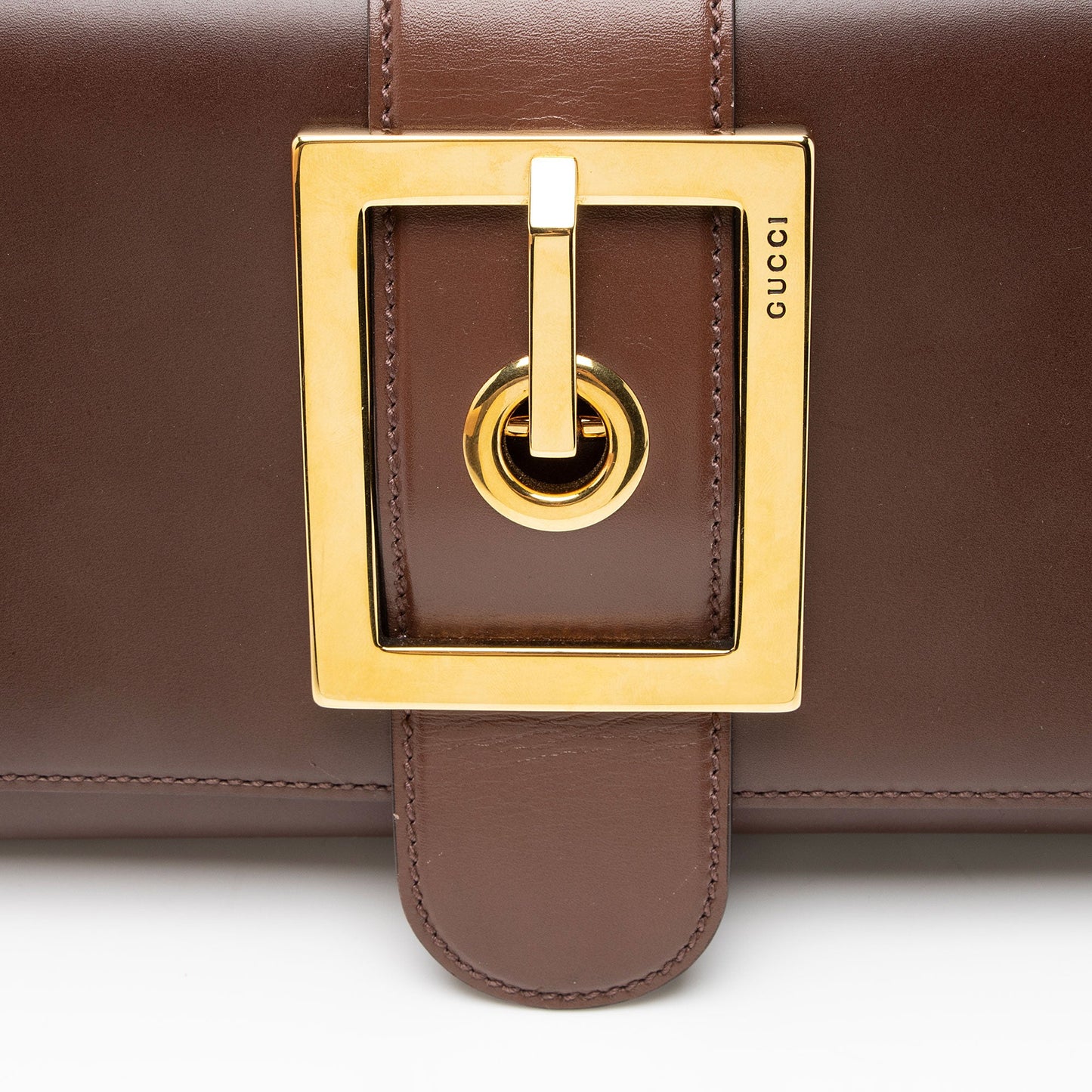 Gucci Leather Lady Buckle Clutch