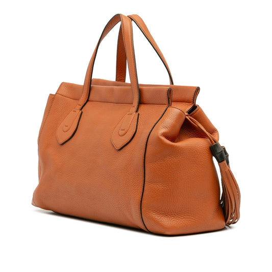 Gucci Leather Lady Tassel Top Handle Bag