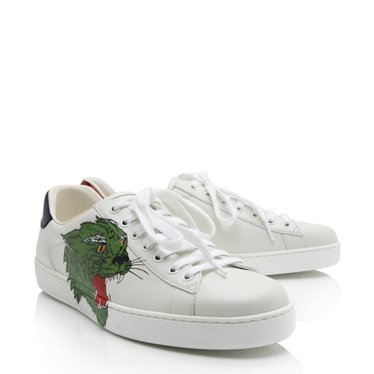 Gucci Leather Panther Ace Sneakers - Men's Size 7.5 / 37.5 (SHF-23326)