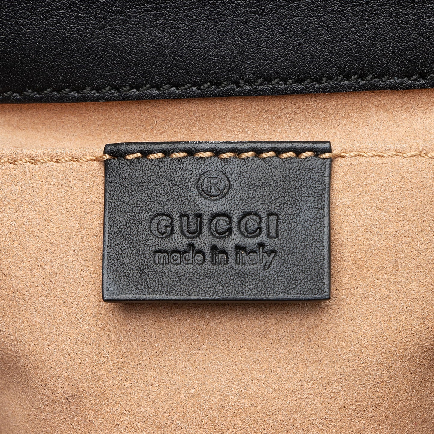 Gucci Leather Pearl Stud Padlock Small Shoulder Bag