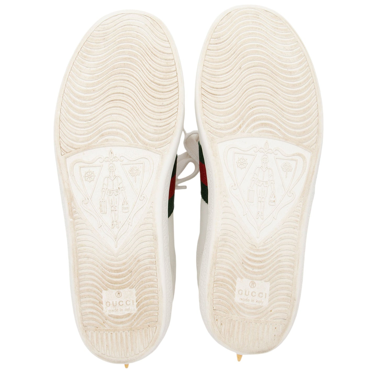Gucci Leather Pearl Studded Web Ace Sneakers - Size 7 / 37 (SHF-gBzTiz)