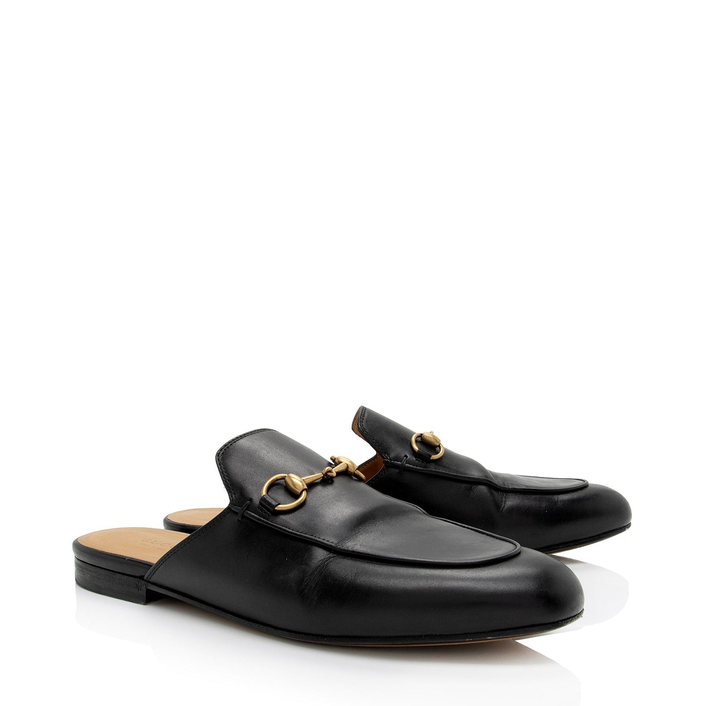Gucci Leather Princetown Mules - Size 9 / 39 (SHF-J82BE6)